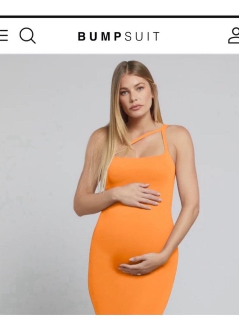 NWT Bumpsuit Chloe Maternity Dress - Orange